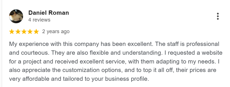 Client review for Proyecto Jenesis SEO services